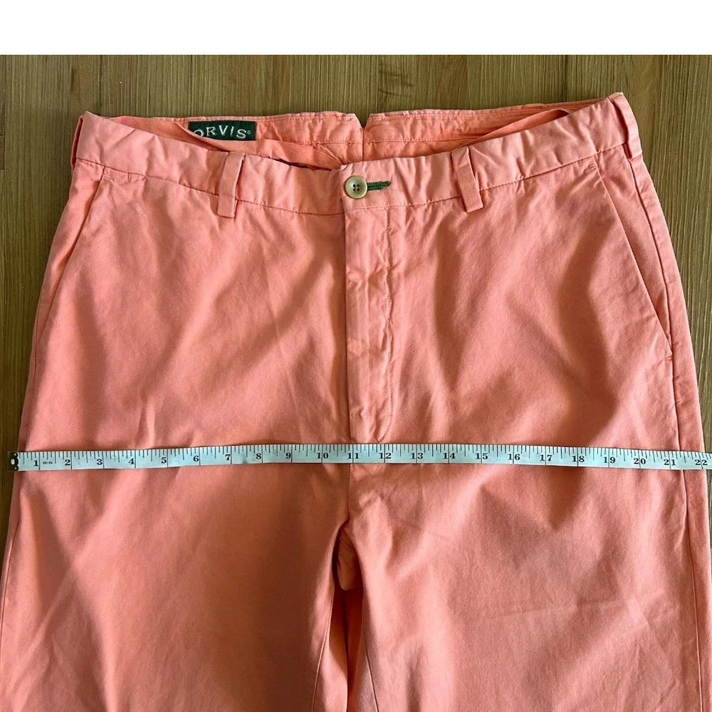 Orvis Men's 100% Pima Cotton Coral Chino Pants, Size 36/32